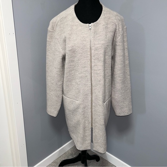 Wilfred Cream Zip-Up Coat - Picture 1 of 10